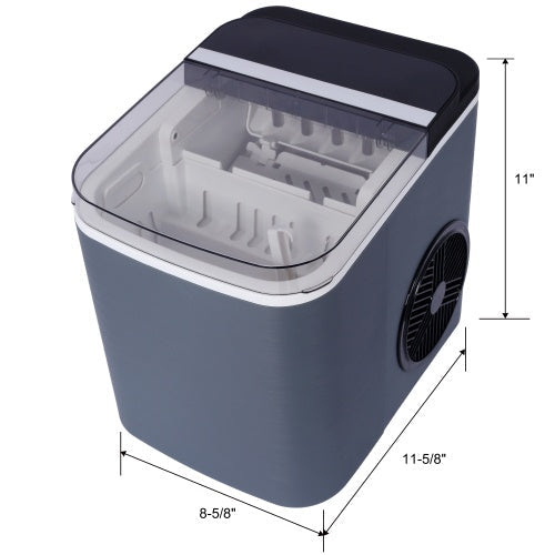Countertop Ice Maker, Portable Ice Machine, Self-Cleaning With Basket And Scoop