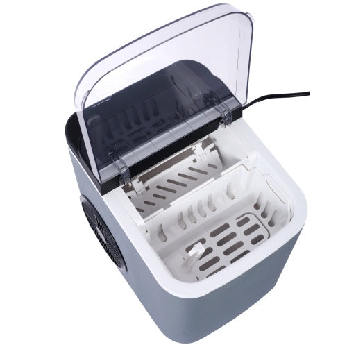 Countertop Ice Maker, Portable Ice Machine, Self-Cleaning With Basket And Scoop